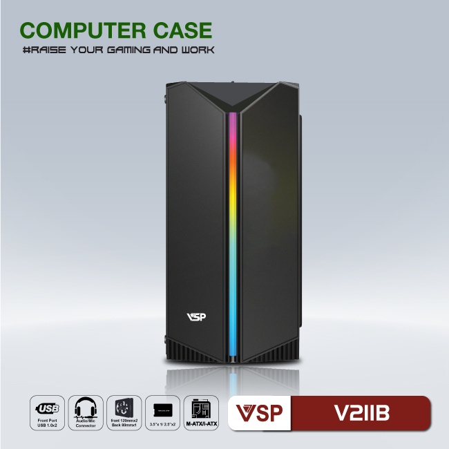 Thùng máy vi tính Case Vsp Game V211b
