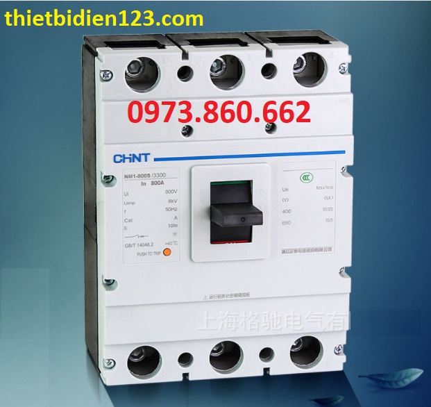 Aptomat khối MCCB 3P CHINT 3P  100A, 125A, NM1-125S/3300