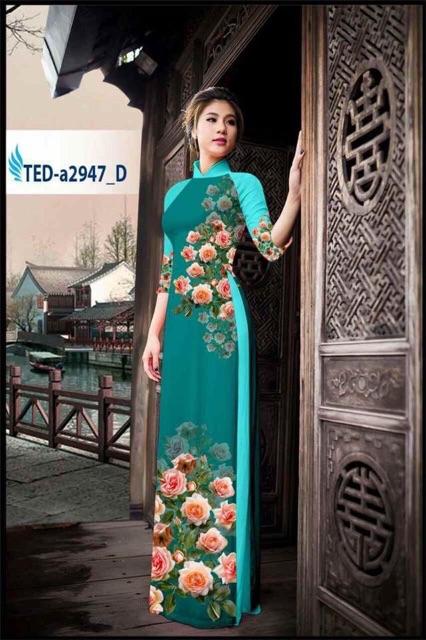[HCM]Vải áo dài hoa hồng