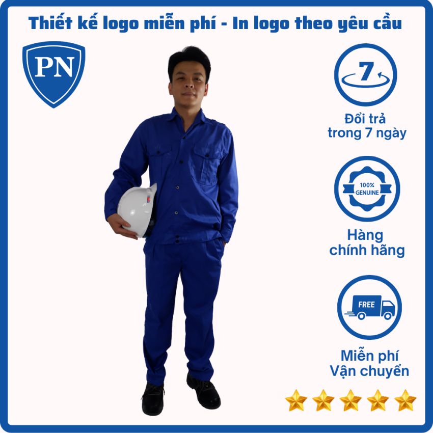 Quần bảo hộ lao động màu xanh dương