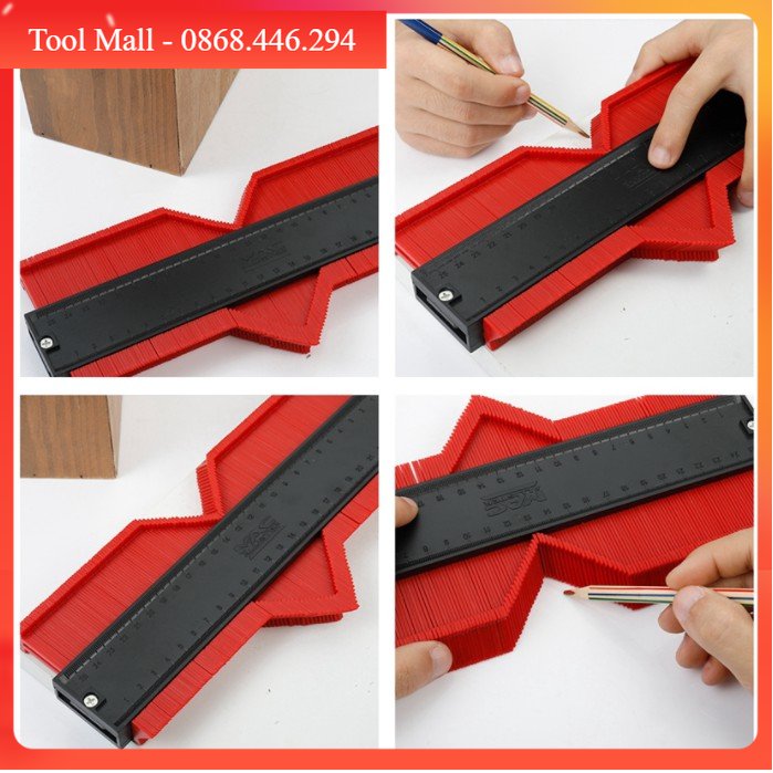 Thước sao chép hình dạng đa năng 25cm