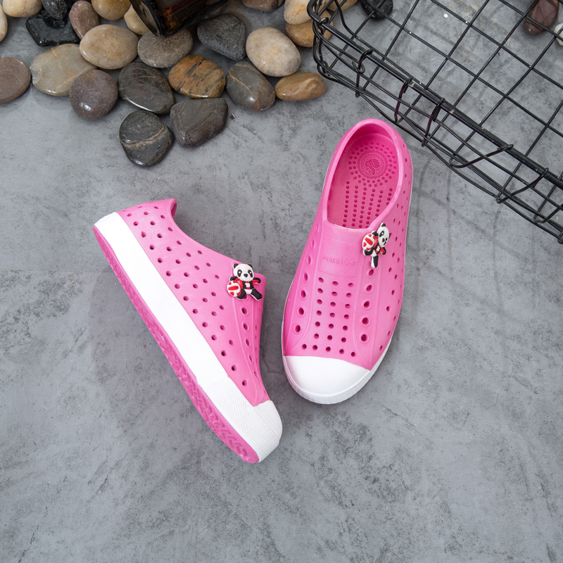 [Tặng 04 sticker] Giày nhựa WNC NATIVE trẻ em - Chất liệu nhựa EVA mềm nhẹ không thấm nước - Màu (hồng)