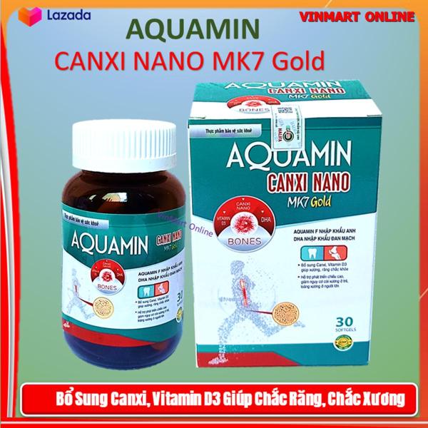 Viên Uống Tăng Chiều Cao  Aquamin Canxi Nano MK7 Gold – Giúp phát triển chiều cao ở trẻ, giảm loãng xương ở người lớn- thành phần Aquamin 400mg Nhập khẩu Anh, DHA nhập khẩu Đan Mạch.Hộp 30 viên giá rẻ