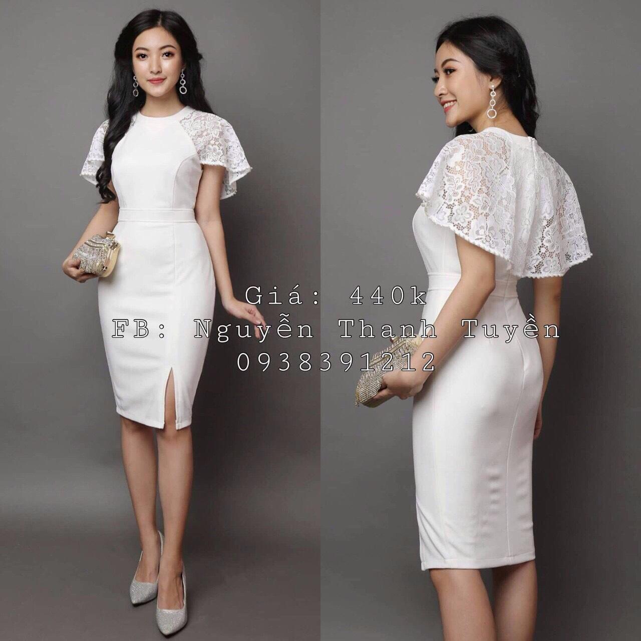 [HCM]Đầm Cát Hàn Phối Ren Siêu Xinh