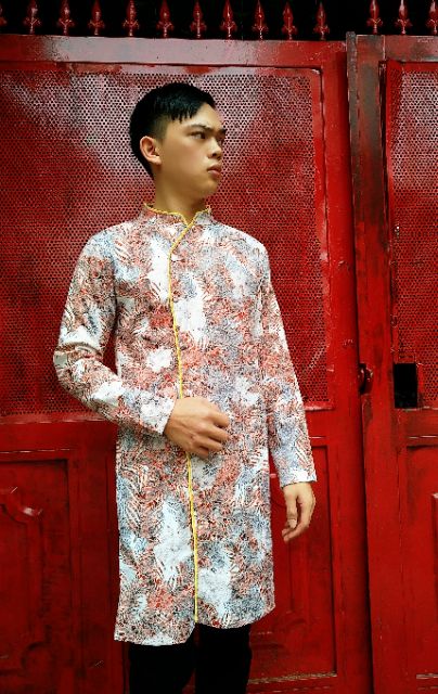 Áo Dài Cách Tân Nam Vải Gấm