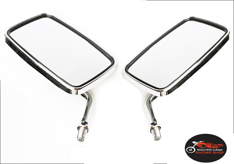 Cặp kính Vuông xi Inox moto dành cho mọi loại xe máy