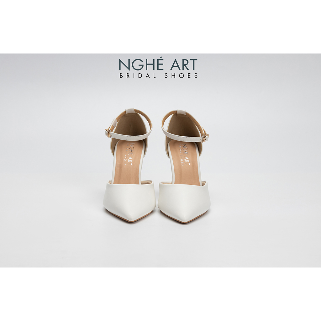 Giày cưới Nghé Art basic sandal quai hậu bít mũi 210