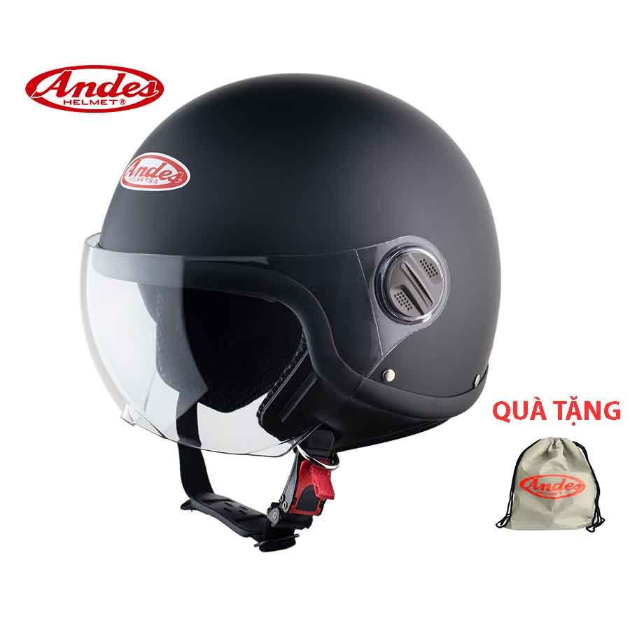 Mũ bảo hiểm 3/4 Andes 103 - 103D có kính chính hãng, freeship toàn quốc, bảo hành 12 tháng