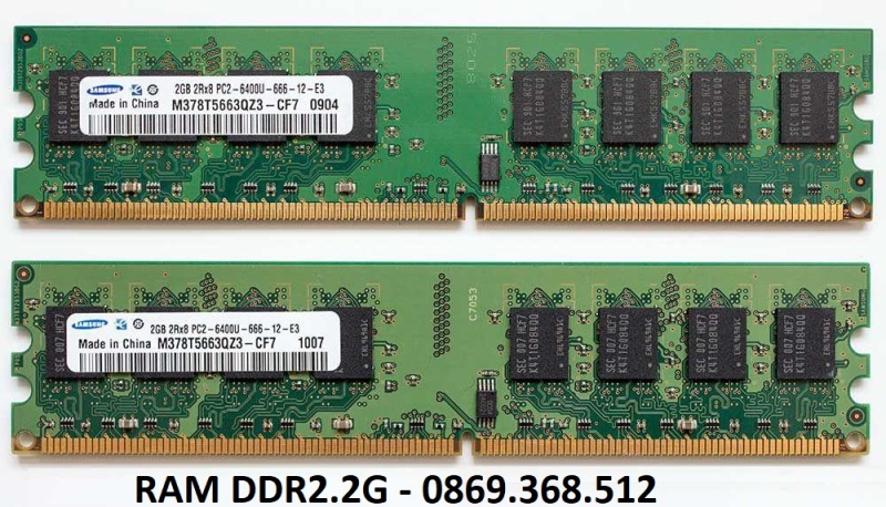 Bảng giá RAM DDR2.2g lắp main g31 g41 Phong Vũ