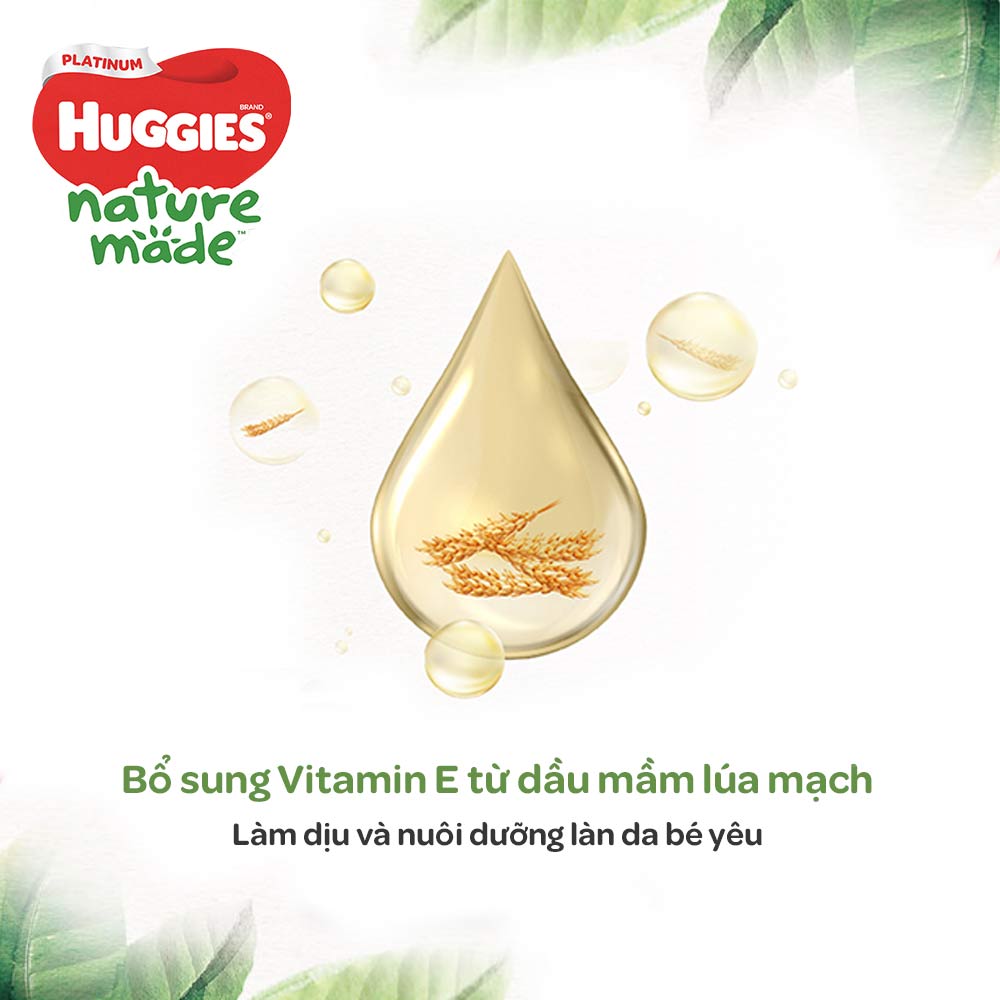 [GIẢM THÊM 40K ĐƠN 799K] Tã/Bỉm dán HUGGIES PLATINUM NatureMade L54 (9-14kg)-Gói Jumbo 54 miếng