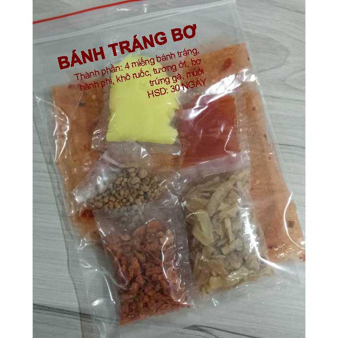 COMBO 5 BỊCH BÁNH TRÁNG BƠ tương ớt