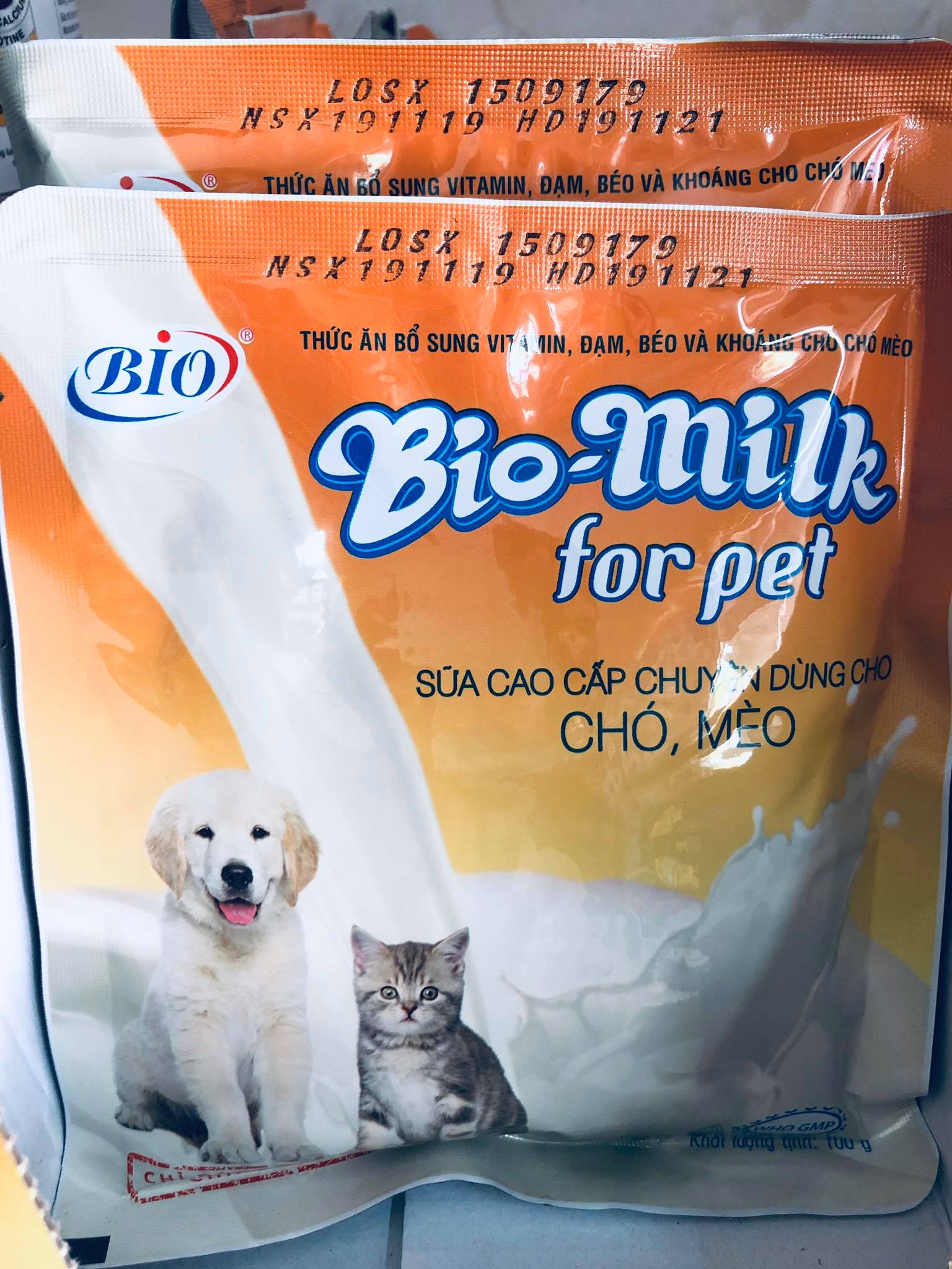 Sữa bột Bio Milk cho chó, mèo gói 100g