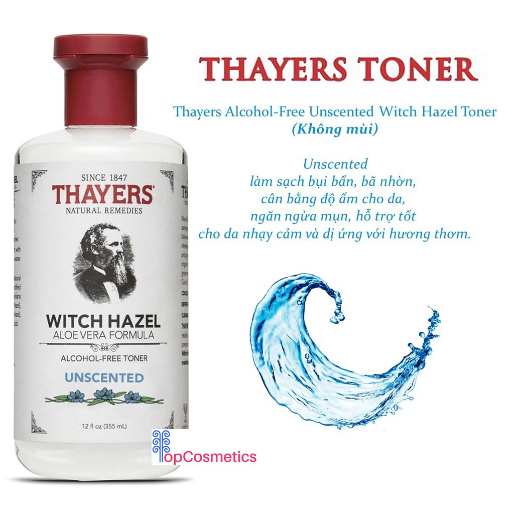 [CHÍNH HÃNG] Nước Hoa Hồng Không Cồn Thayers - Không Mùi (Unscented) - 355ml - TITIAN
