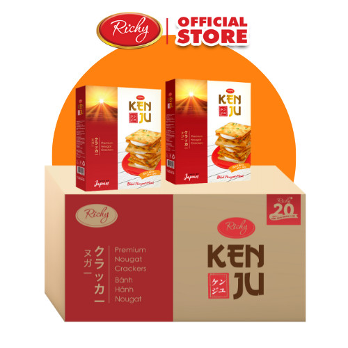 SALE MEGA TẾT 2024 Thùng bánh hành Kenju kem dẻo - 1 thùng 12 hộp