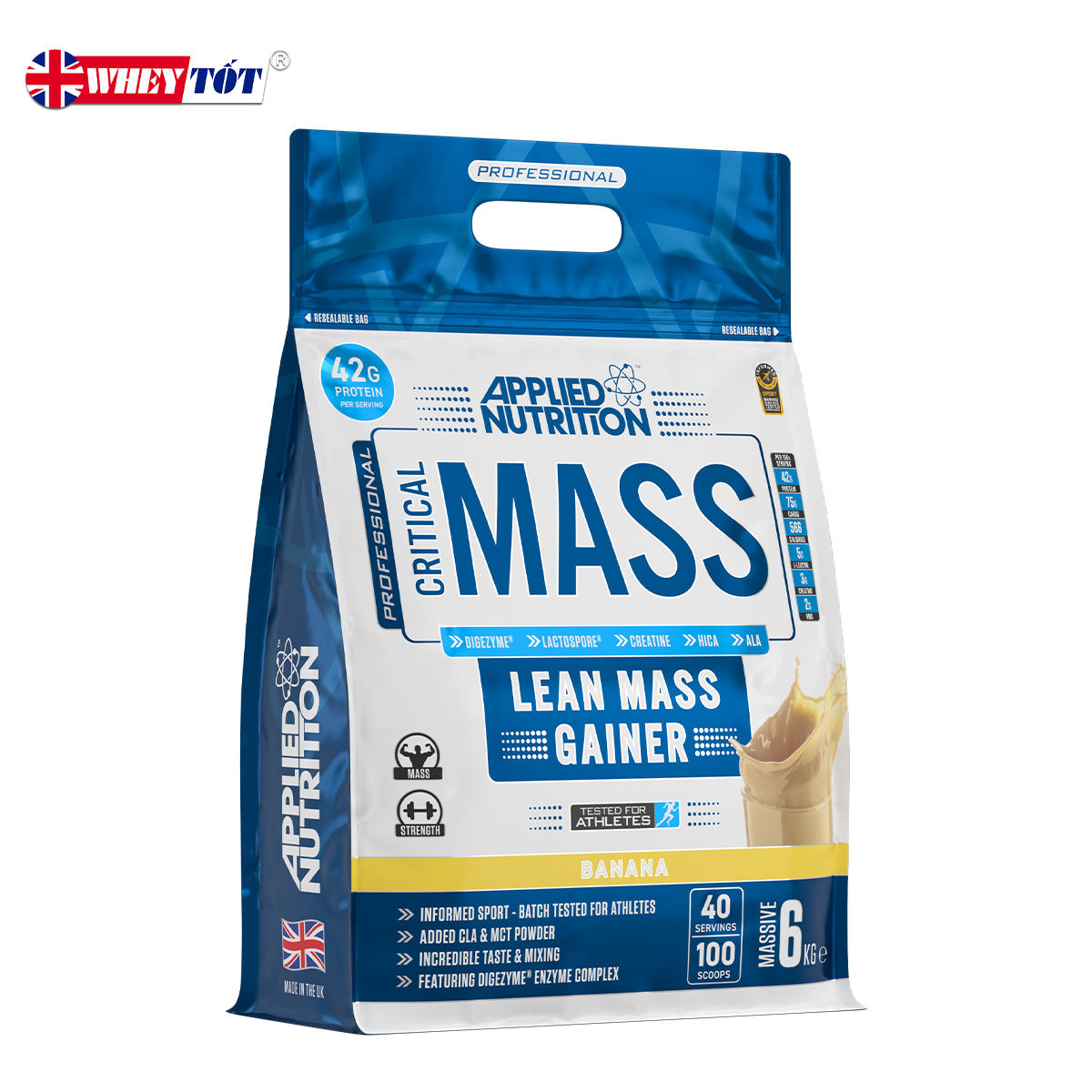 Tăng cân Applied Nutrition Professional Critical Mass 6Kg