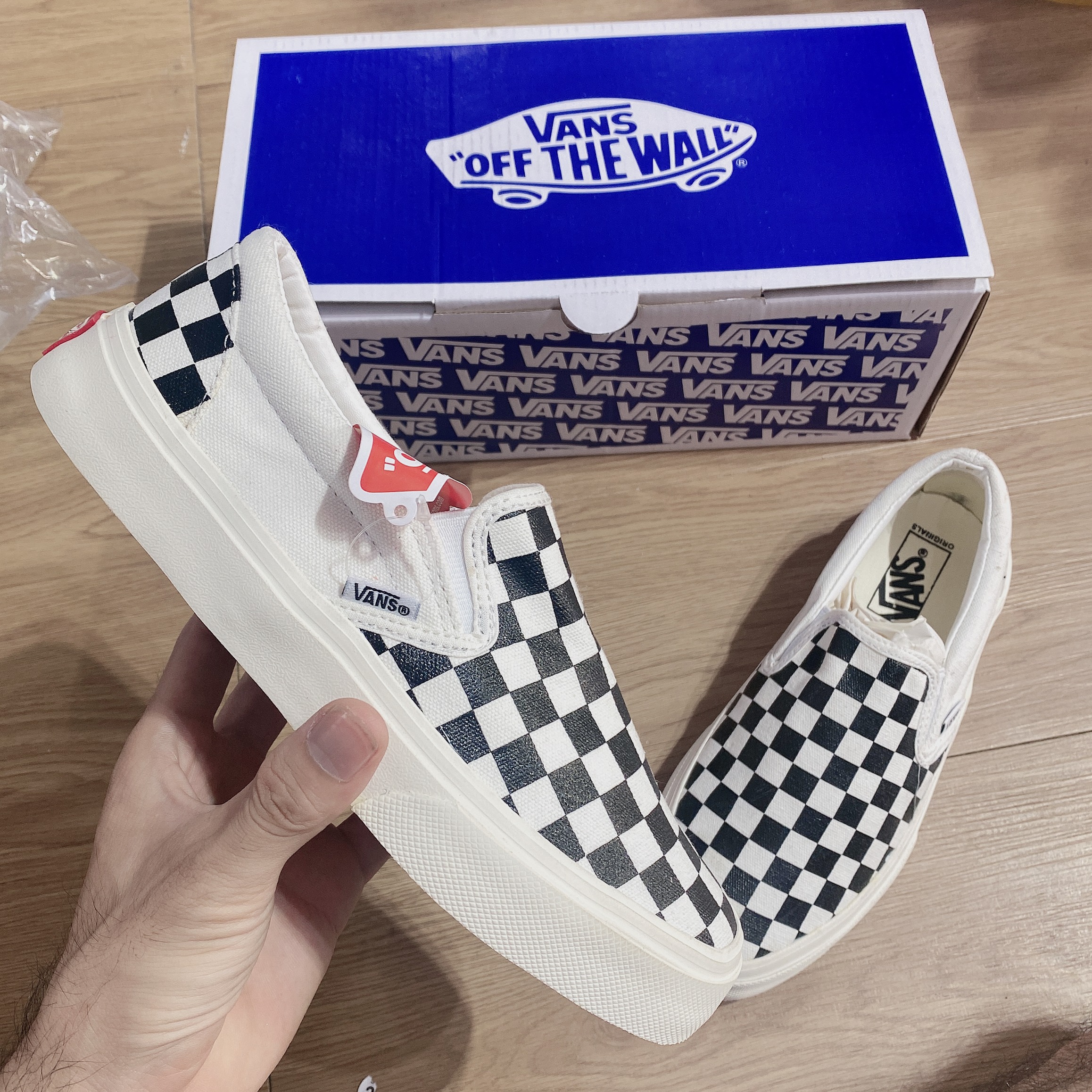 [Tặng bill + box] giày Vans caro - vans lười [ảnh thật + video]