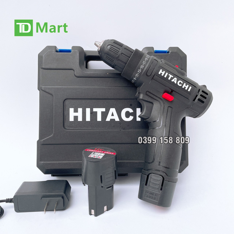Máy Khoan bắt vít dùng pin 12V Hitachi Lõi đồng