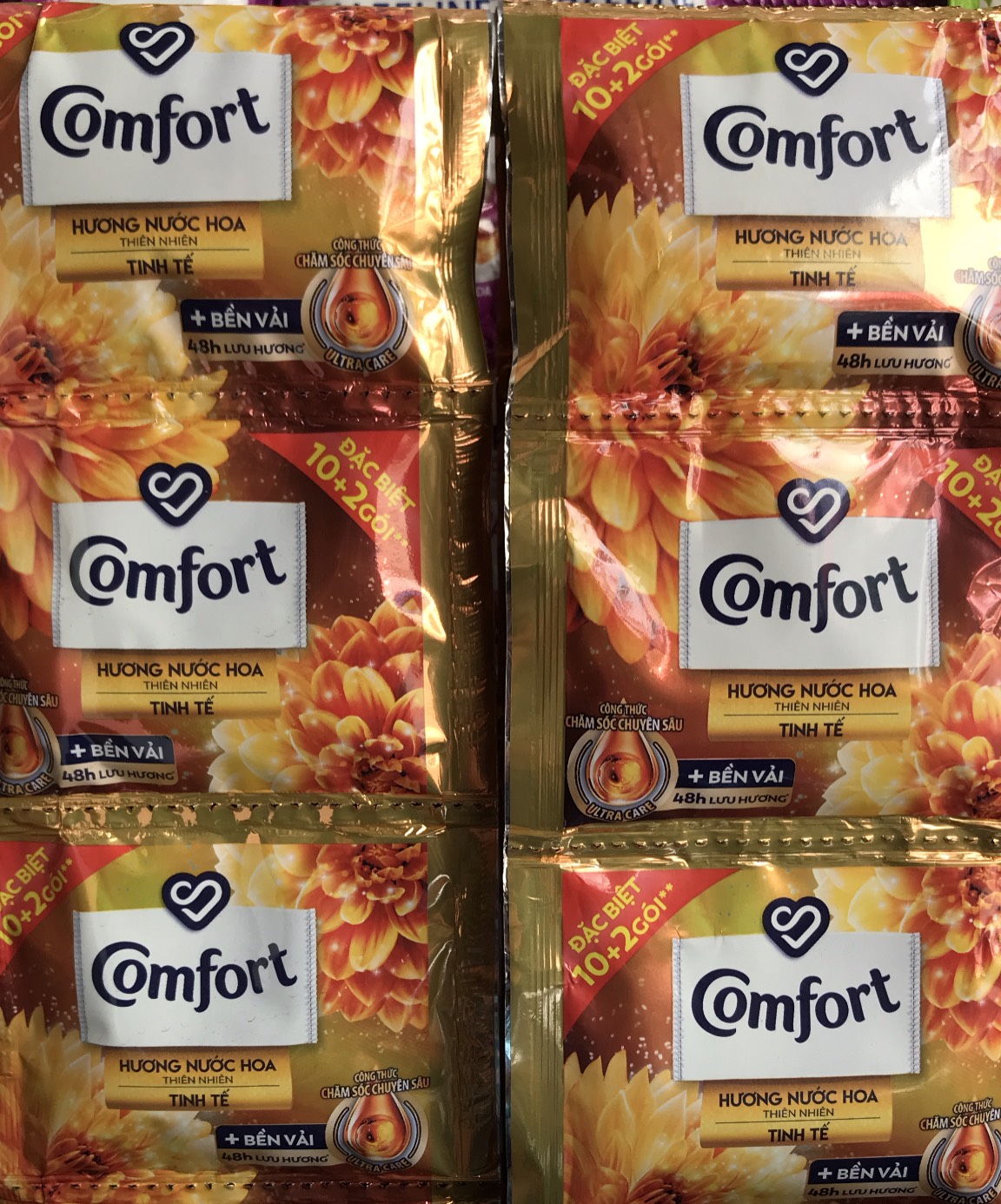Nước xả Comfor dây 10 gói các mùi