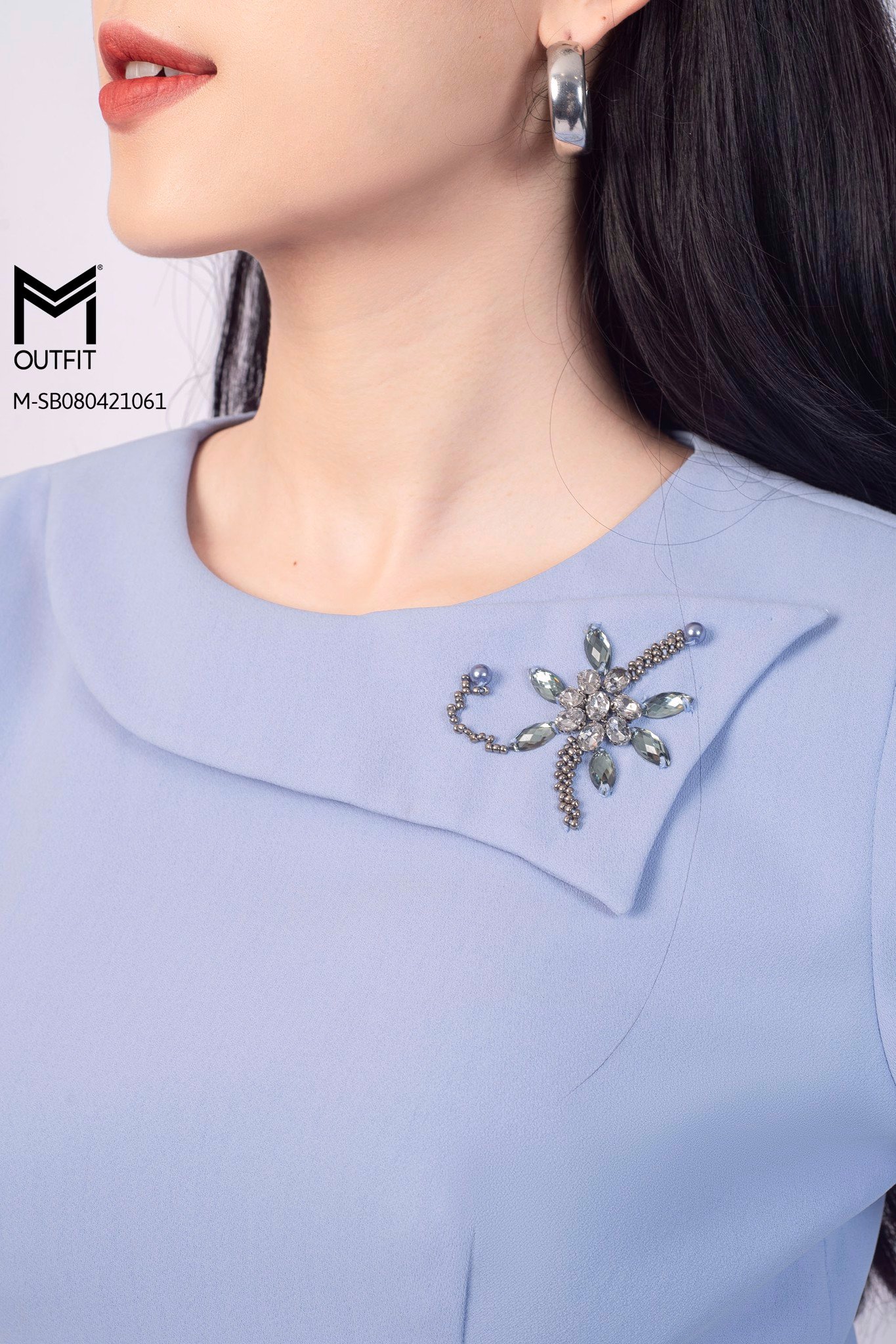 Set bộ cổ tròn đính hạt - Mmoutfit