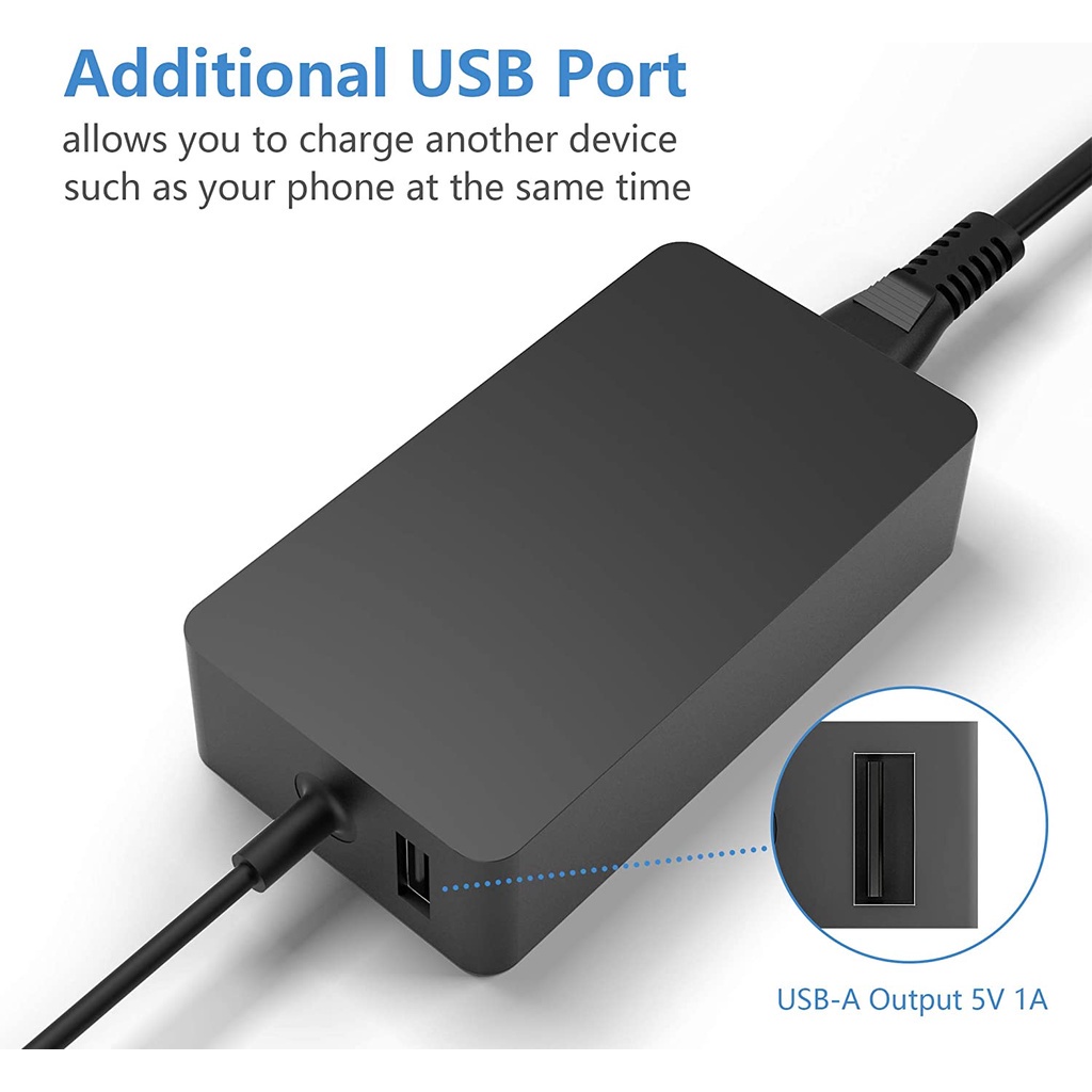 36/44/65W Bộ Sạc Surface Pro Bộ đổi nguồn Cho Microsoft Surface Book Surface Pro 8 Pro 3/4/5/6 Surface