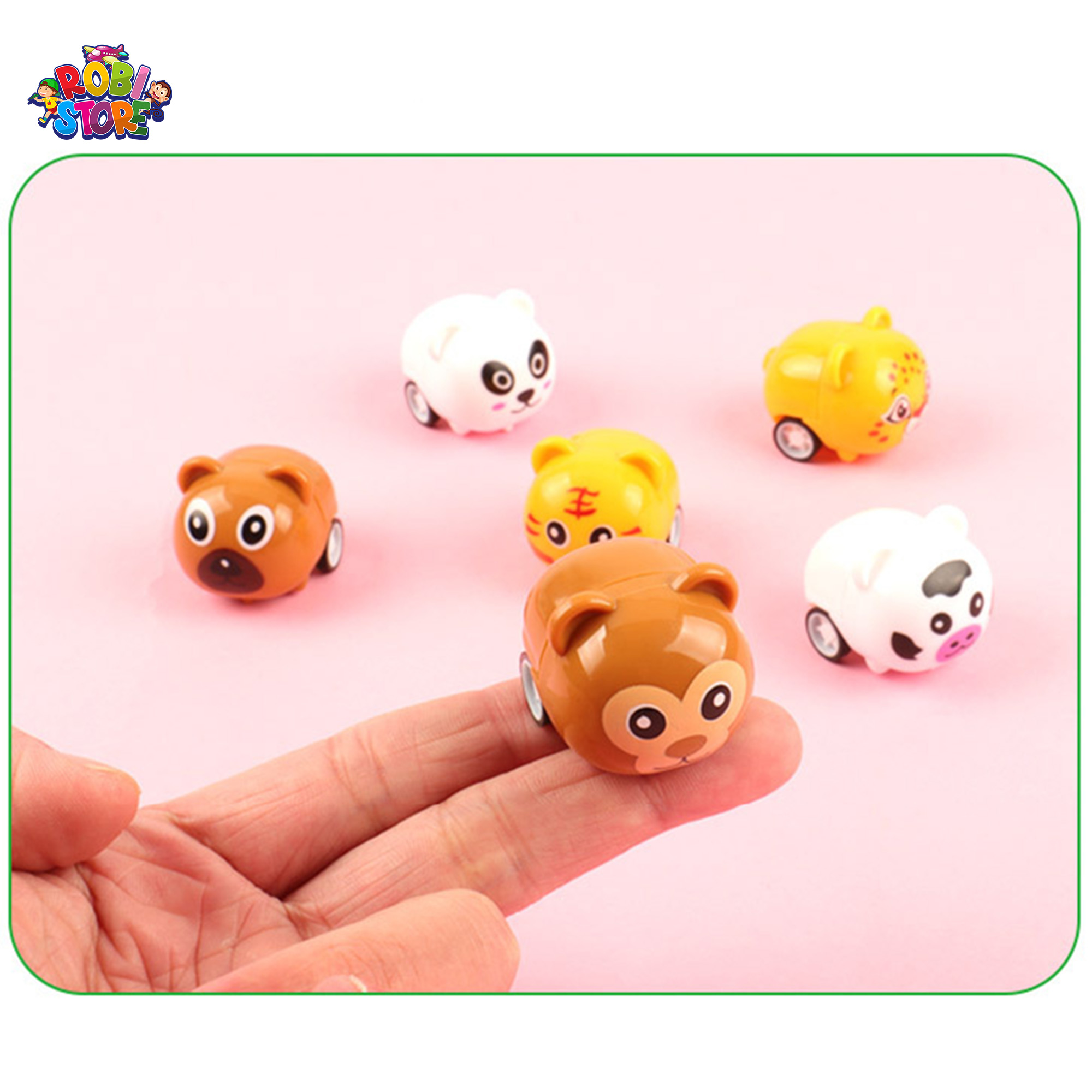 Đồ chơi Xe thú mini chạy cót, dễ thương, đáng yêu cho bé