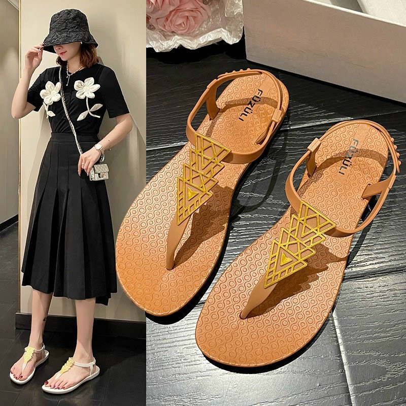 ( xả hàng) sandal gót 2p quay ngang da