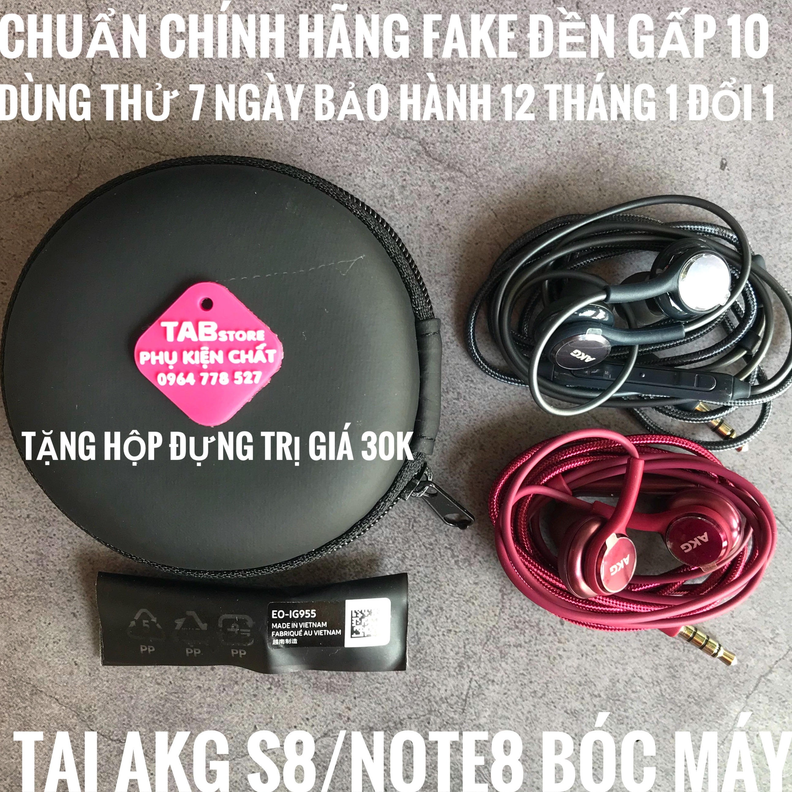 Tai Nghe AKG S9 Màu Đỏ Theo Máy