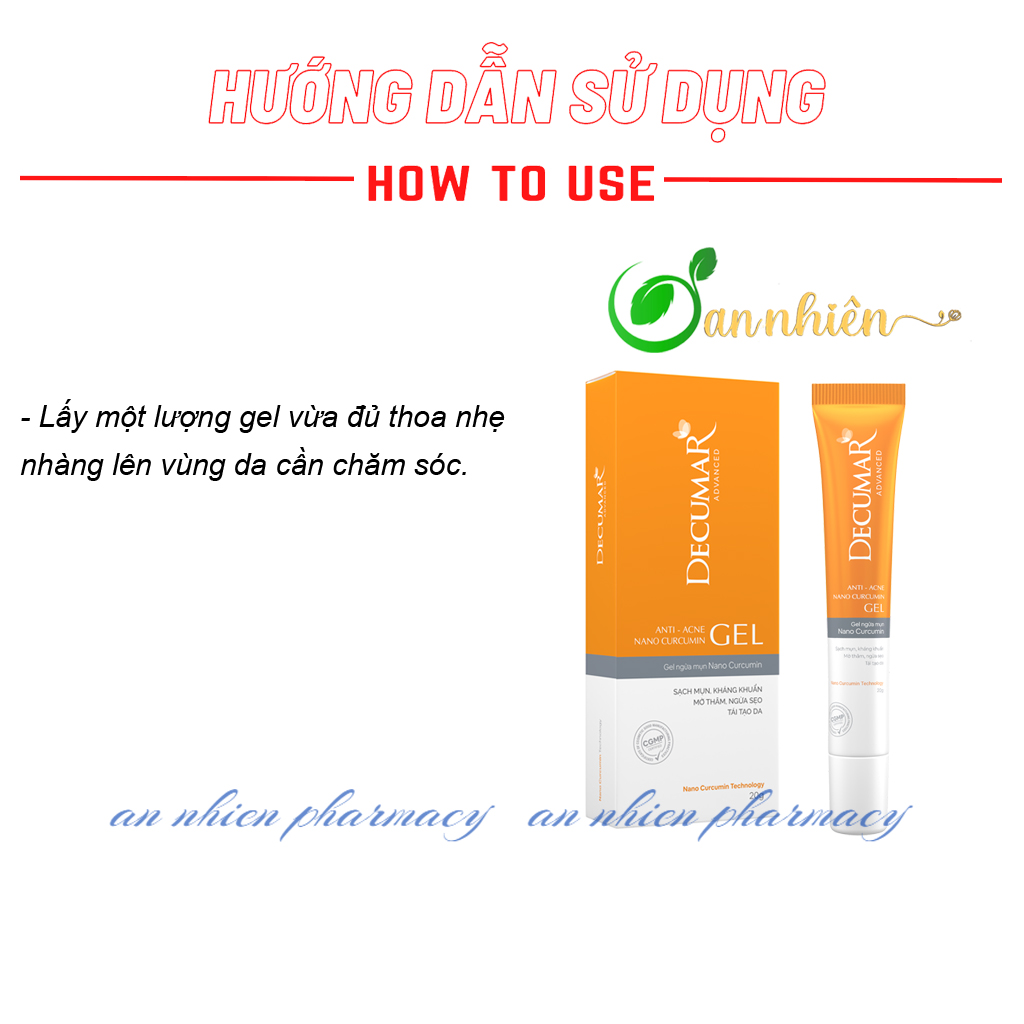 Gel Decumar - Gel ngừa mụn Nano Curcumin