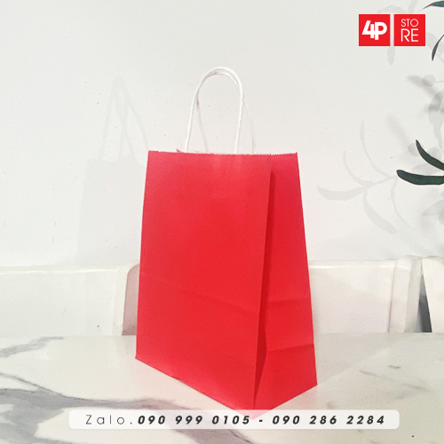 10 TÚI KRAFT ĐỎ NHIỀU SIZE - HÀNG CÓ SẴN