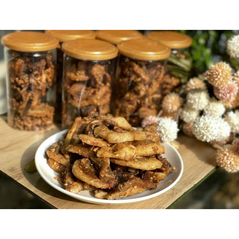 Tóp thịt cháy tỏi 250gr - Bánh tóp mỡ 200gr