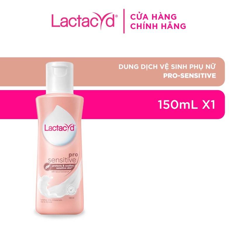 Dung Dịch Vệ Sinh Phụ nữ Lactacyd Pro Sensitive Cho Da Nhạy Cảm 150ml nhập khẩu