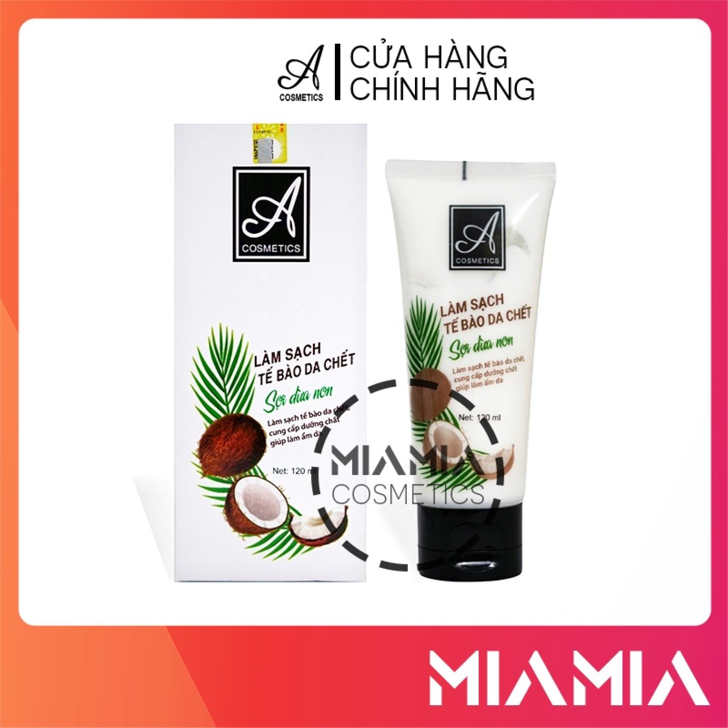 Tẩy da chết sợi dừa non a cosmetics chính hãng mỹ phẩm phương anh