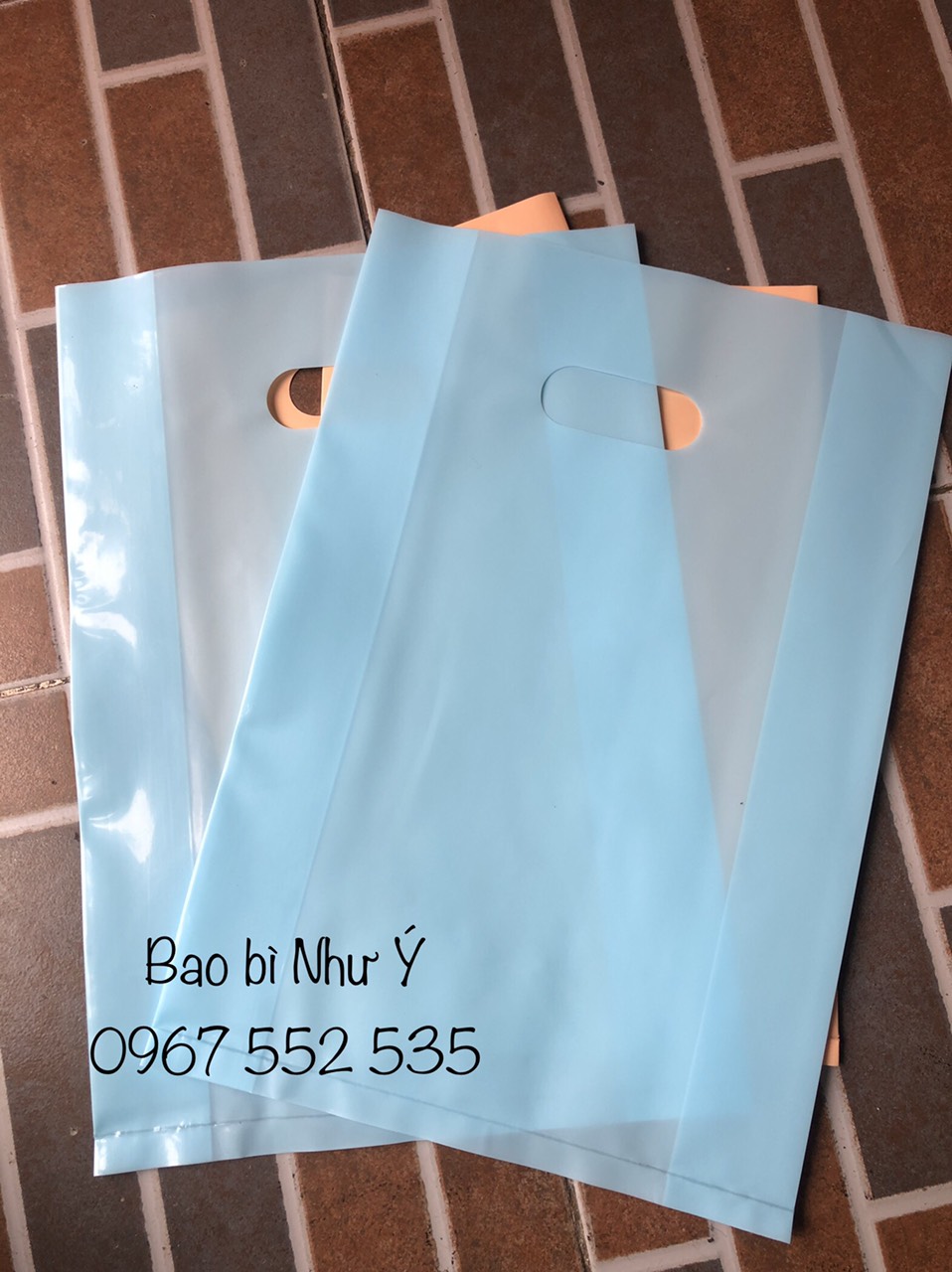 {1kg/size} - túi nilon PE bóng dẽo MÀU XANH NGỌC