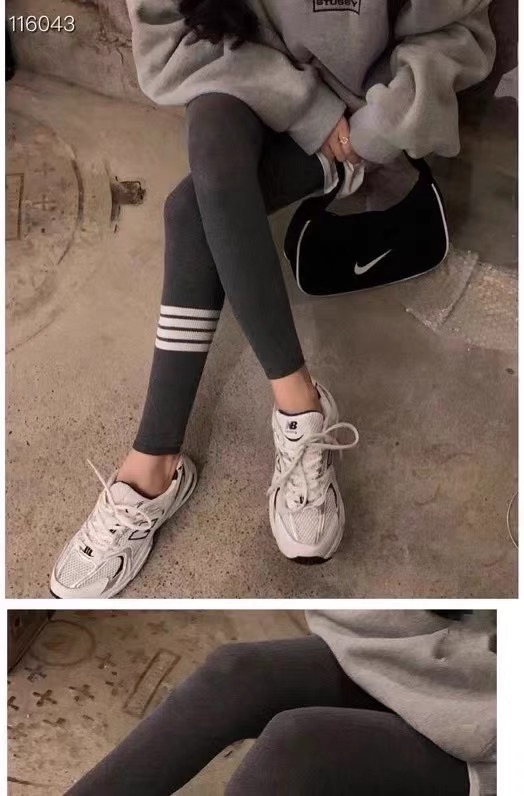 MS357 Quần legging thun tăm sọc ngang cá tính