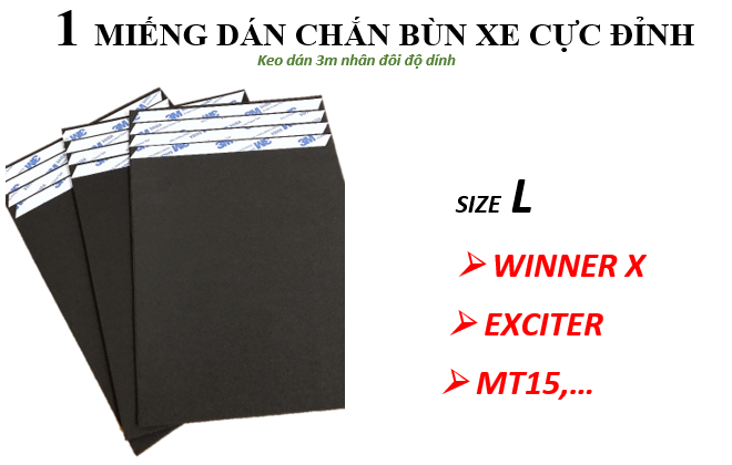 1 Miếng dán chắn bùn xe (Keo 3M nhân đôi độ dính)