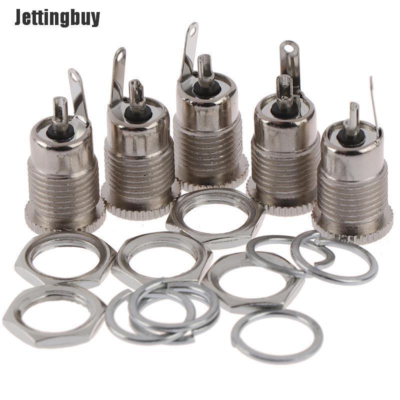 Jettingbuy 5 Chiếc Ổ Cắm Giắc Nguồn DC DC099 5.5*2.5Mm Đầu Nối Gắn Bảng Điều Khiển Cái