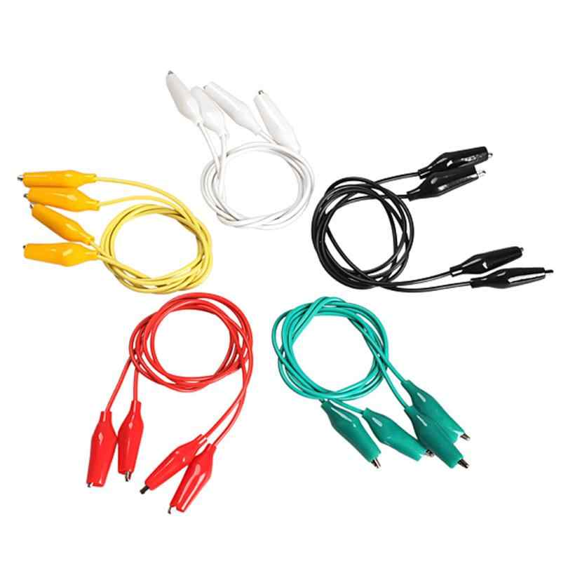 Bộ 10 Dây Kẹp Cá Sấu 5 Màu dài 50cm