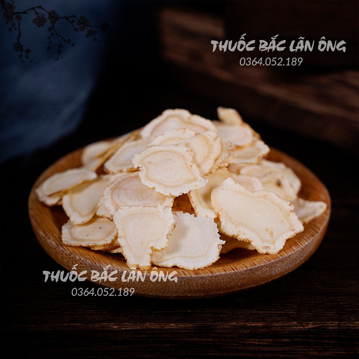 Thin Slices of West Ocean Ginseng 100g (Dried Panax Notoginseng, White Ginseng) - Lan Ong Traditional Medicine