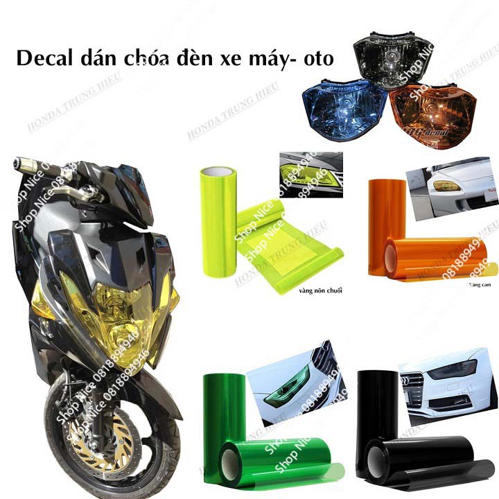 Decal dán pha đèn xe máy ô tô Khổ 60cm