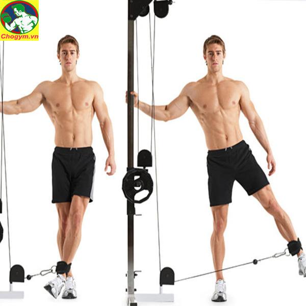 Đai Cổ Chân Tập Mông Boer Sport | Dây Quấn Cổ Chân Kickback, Phụ Kiện Máy Cáp Tập Mông Đùi Gym (1 Đôi)