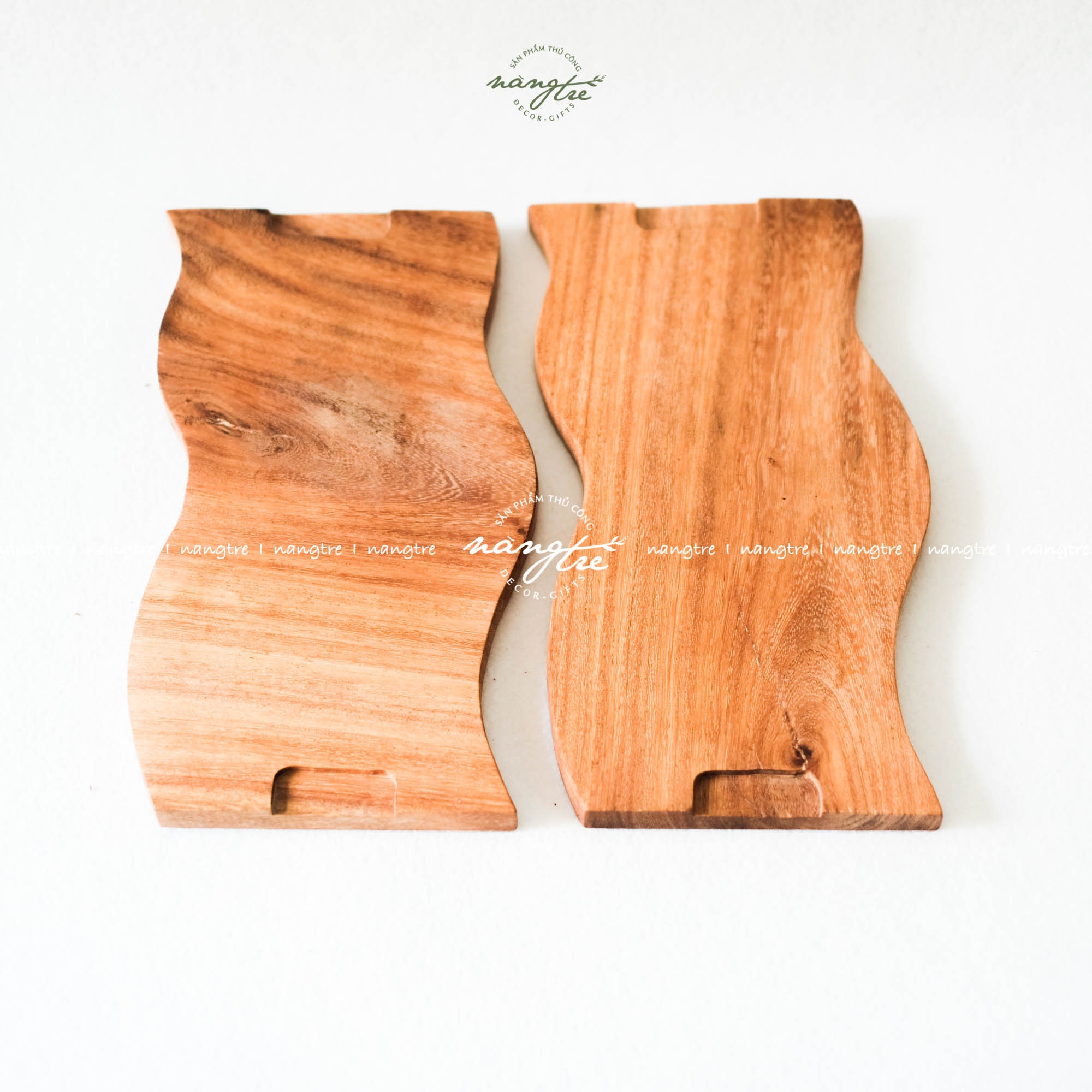 Khay thớt gỗ đỏ trang trí,decor