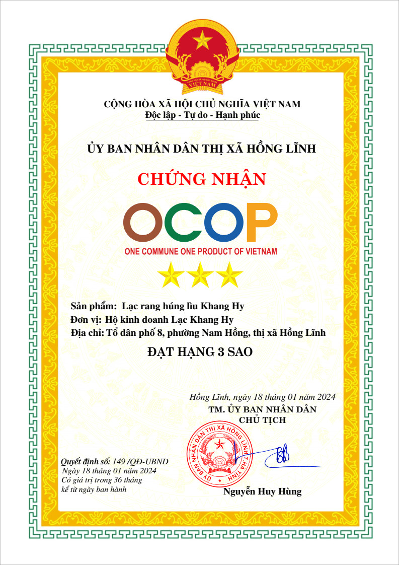 Lạc rang húng lìu Khang Hy 100g