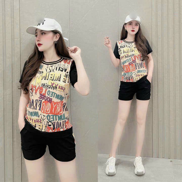 Đồ bộ quần đùi Set bộ coton cao cấp bộ mặc nhà mùa hè Win Store H165 bộ đùi cao cấpSet Bộ Thời Trang Form Rộng Phối Họa Tiết Chất Thun Cotton Phối Lạnh 3D Co Giãn Đẹp Mềm Mịn Mát