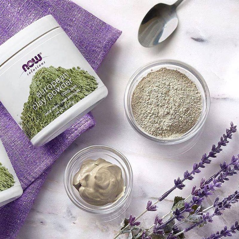 [Date 2026, tặng cọ hoặc chén thìa] Bột mặt nạ đất sét NOW CLAY POWDER 170g