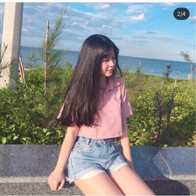 [HCM]Áo crop cổ bẻ nữ - TSS