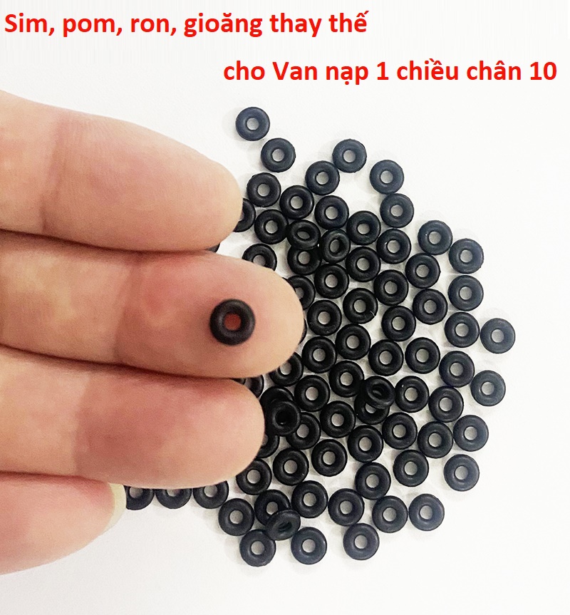 [ bơm ] Bộ 2 Gioăng cao su thay thế cho phụ kiện Van nạp 1 chiều chân 10 - Ron, Pom, Doăng, Rong, Doan, phon, roang, doang, roan sim - van nạp một chiều chân ren phi 10mm