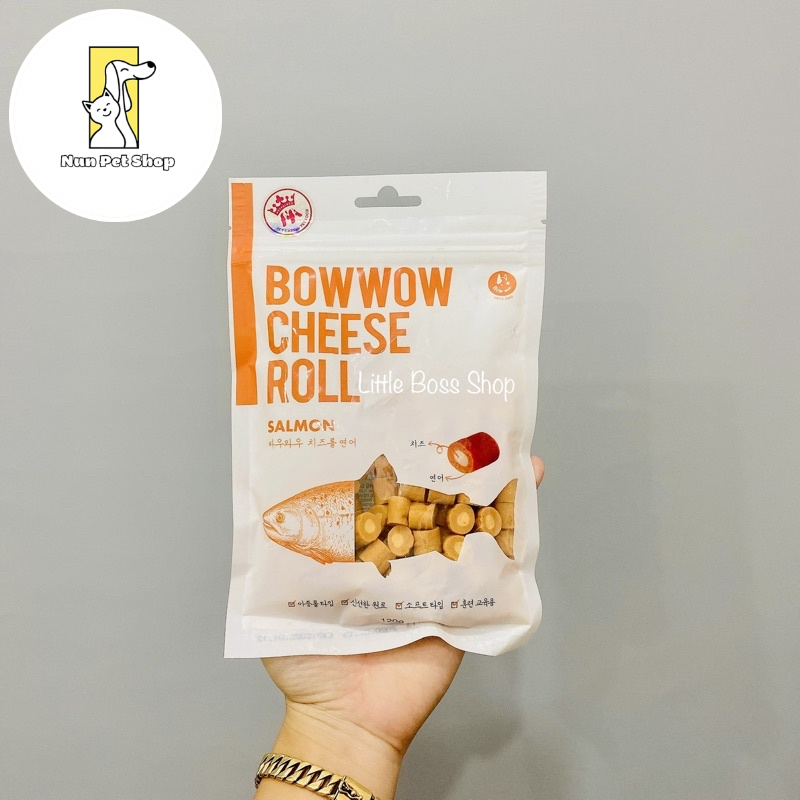 Bánh thưởng vị cá hồi cuộn phô mai Bow wow ☀️☀️🌈