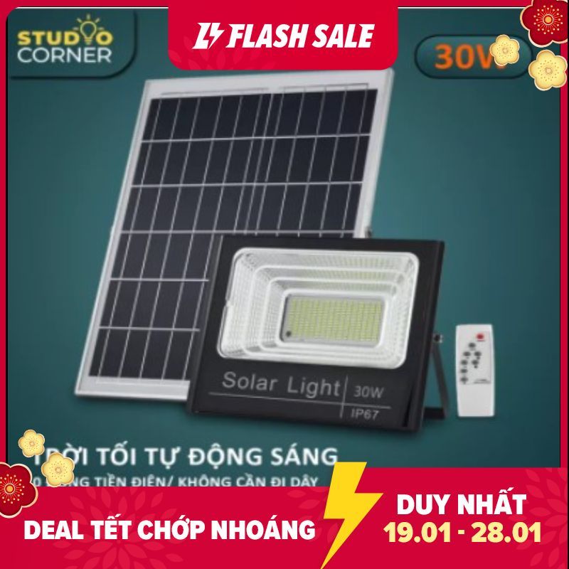 Đèn pha led Năng Lượng Mặt Trời công suất 20W-30W-60W-100W-200W Ánh sáng trắng Có điều khiển từ xa tiện lợi và thông minh Thân Vỏ Nhôm Tiêu chuẩn chống nước và chống bụi IP67-HL168