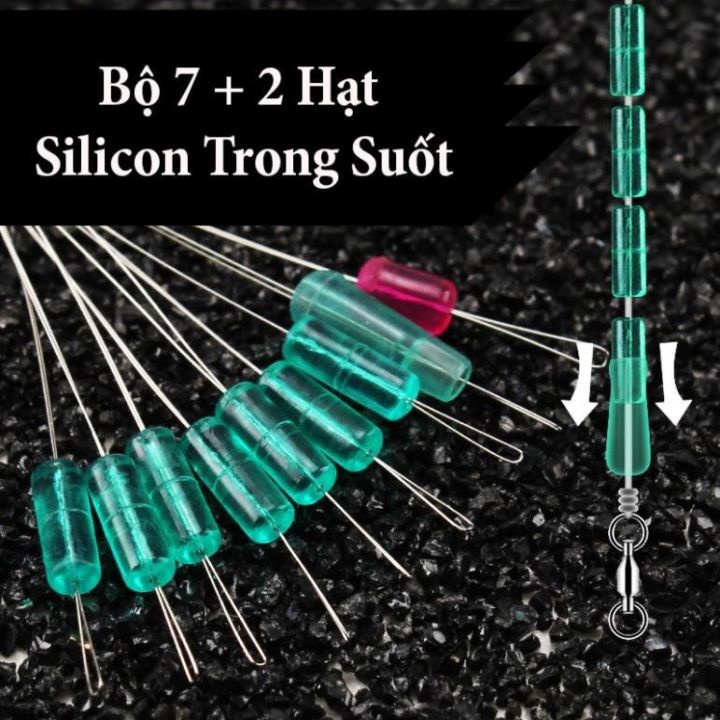 Hạt chặn silicon cao cấp 7+2 đủ size ( bán 5 tép )