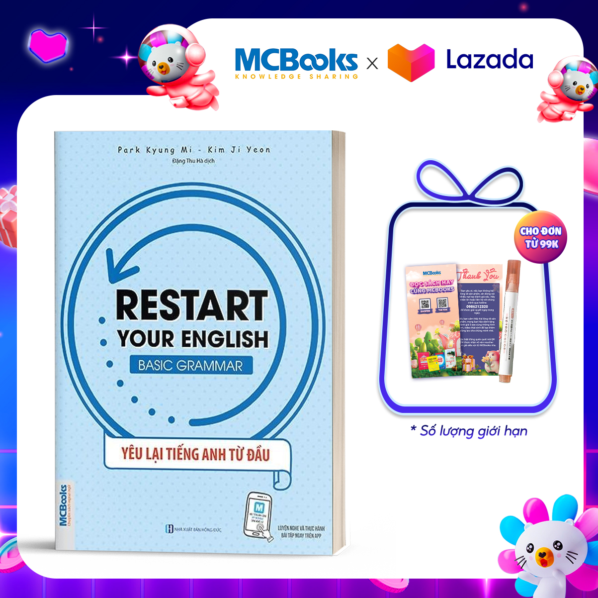 Restart your english - basic grammar - yêu lại tiếng anh từ đầu - học kèm app online